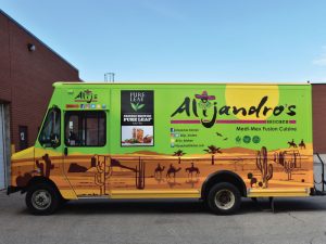 Vehicle Wrap for Alijandro's Kitchen in Mississauga